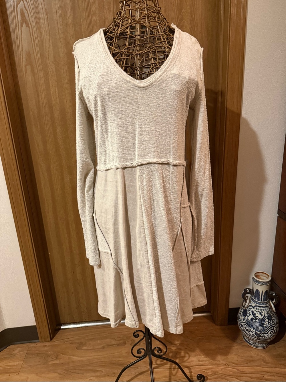 Anthropologie Maeve Northward Cotton Linen Dress M